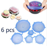 6pcs Reusable Stretch & Seal Lids