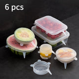 6pcs Reusable Stretch & Seal Lids