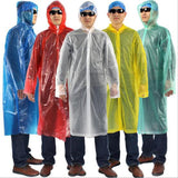 3PCS EMERGENCY RAIN PONCHO WITH HOOD - ONE SIZE FITS ALL