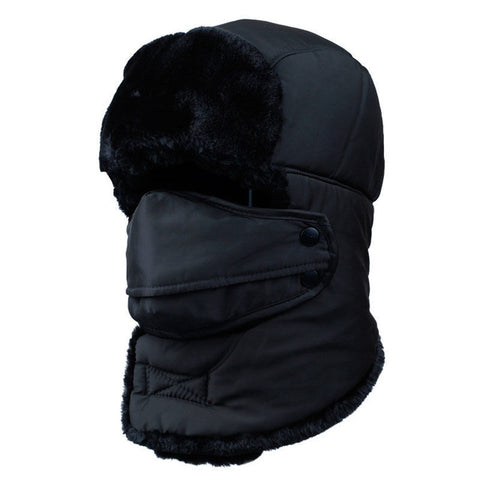 SNAPPY UNISEX MASK BOMBER HAT WITH SCARVE 5 COLORS