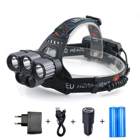 SNAPPY 'MONSTER'- 15000 LUMENS 5 CREE LED HEADLAMP XML
