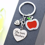 Teacher Appreciation Apple & Heart Keychain