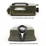 MULTIFUNCTIONAL MILITARY COMPASS SCALE WITH MAP MEASURER DISTANCE CALCULATOR FOR OUTDOOR
