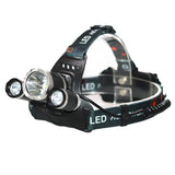 SNAPPY STUFFS SUPER RED HEADLAMP™ - 12000 LUMEN, XM-L T6, 2X18650 BATTERY + CAR & WALL CHARGERS